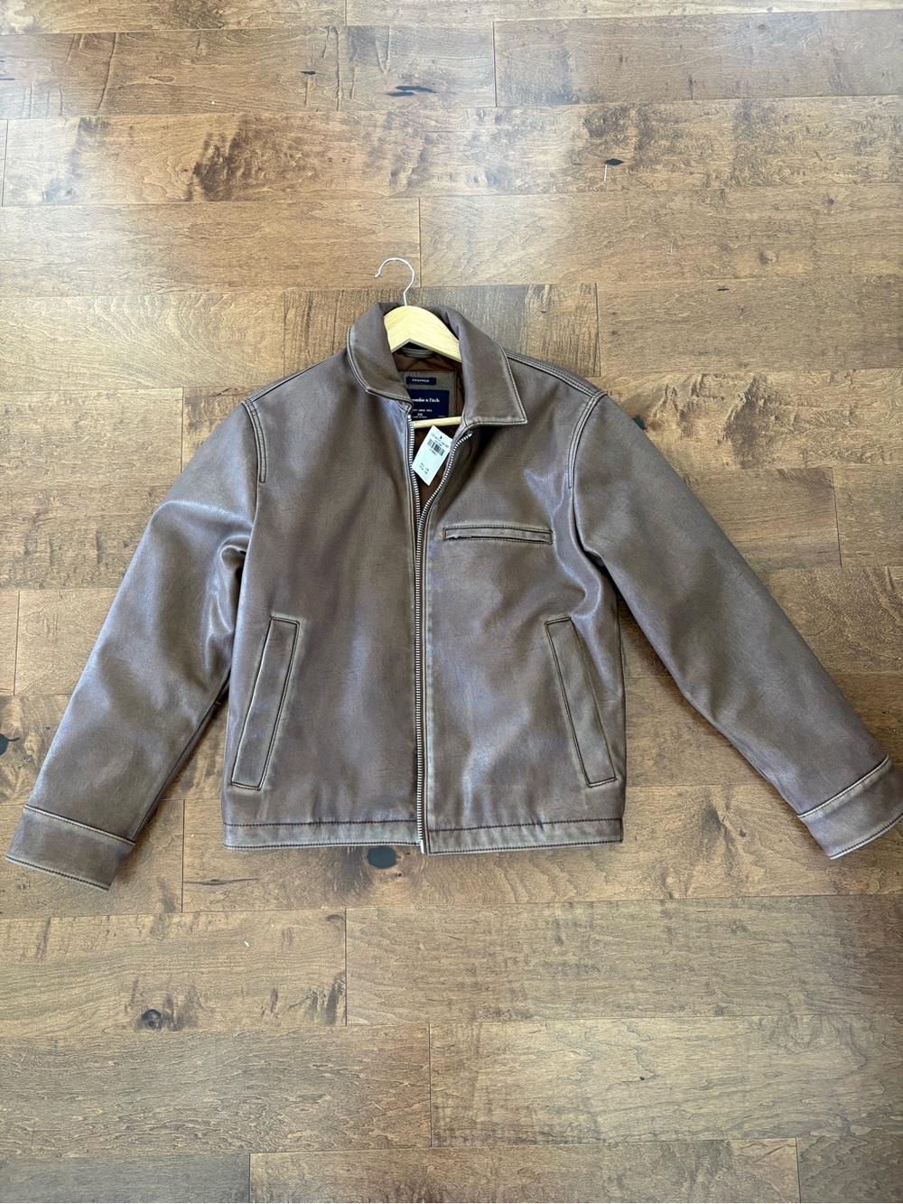 Abercrombie & Fitch Brown Leather Jacket